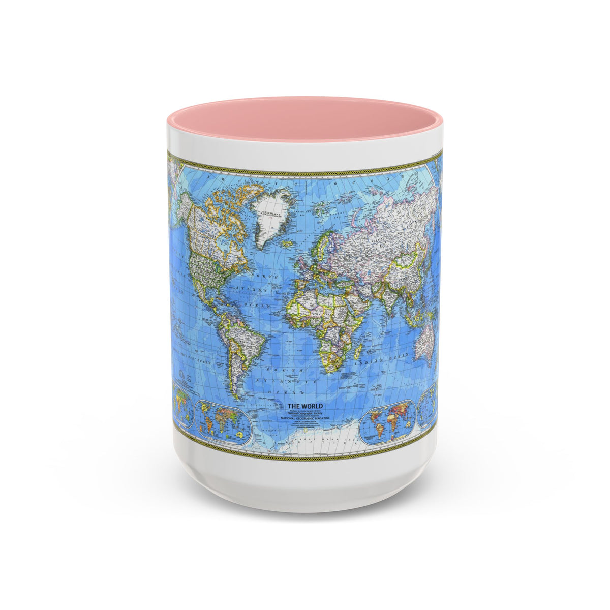 World Map (1981) (Map) Accent Coffee Mug