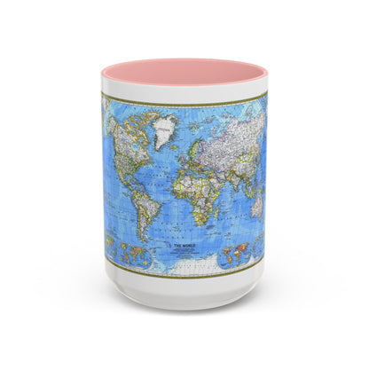 World Map (1981) (Map) Accent Coffee Mug