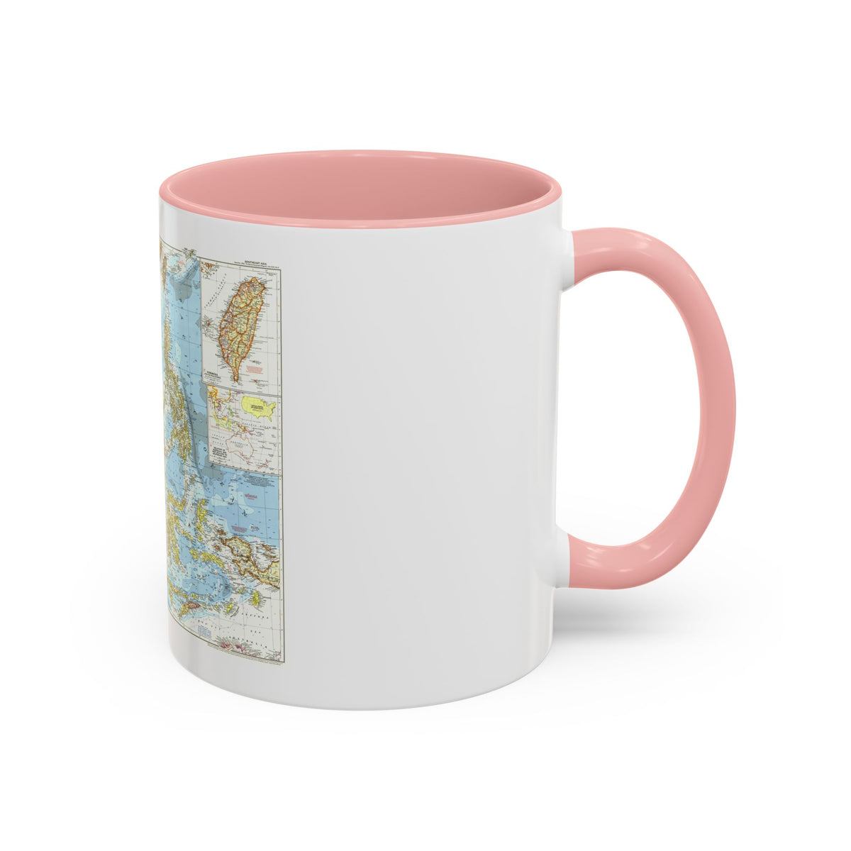 Asia - Southeast (1955) (Map) Accent Coffee Mug