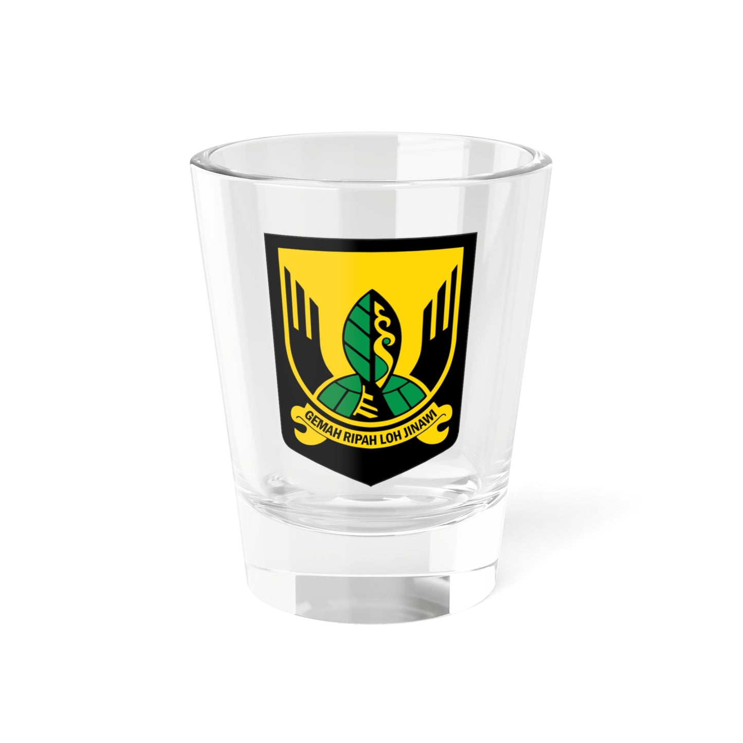 Lambang Kab Sukabumi (Indonesia) (Coat of Arms) Shot Glass 1.5oz
