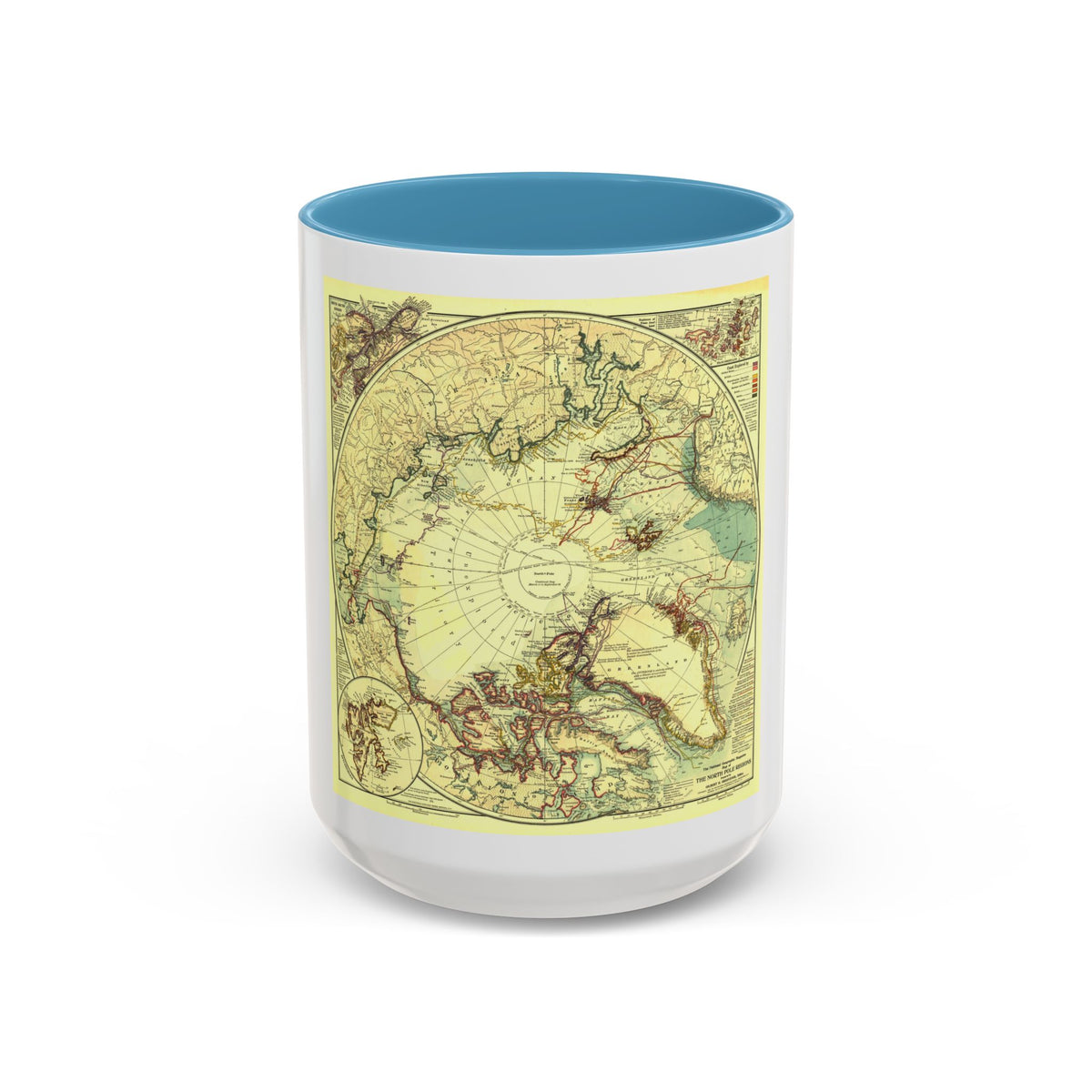 North Pole (1907) (Map) Accent Coffee Mug