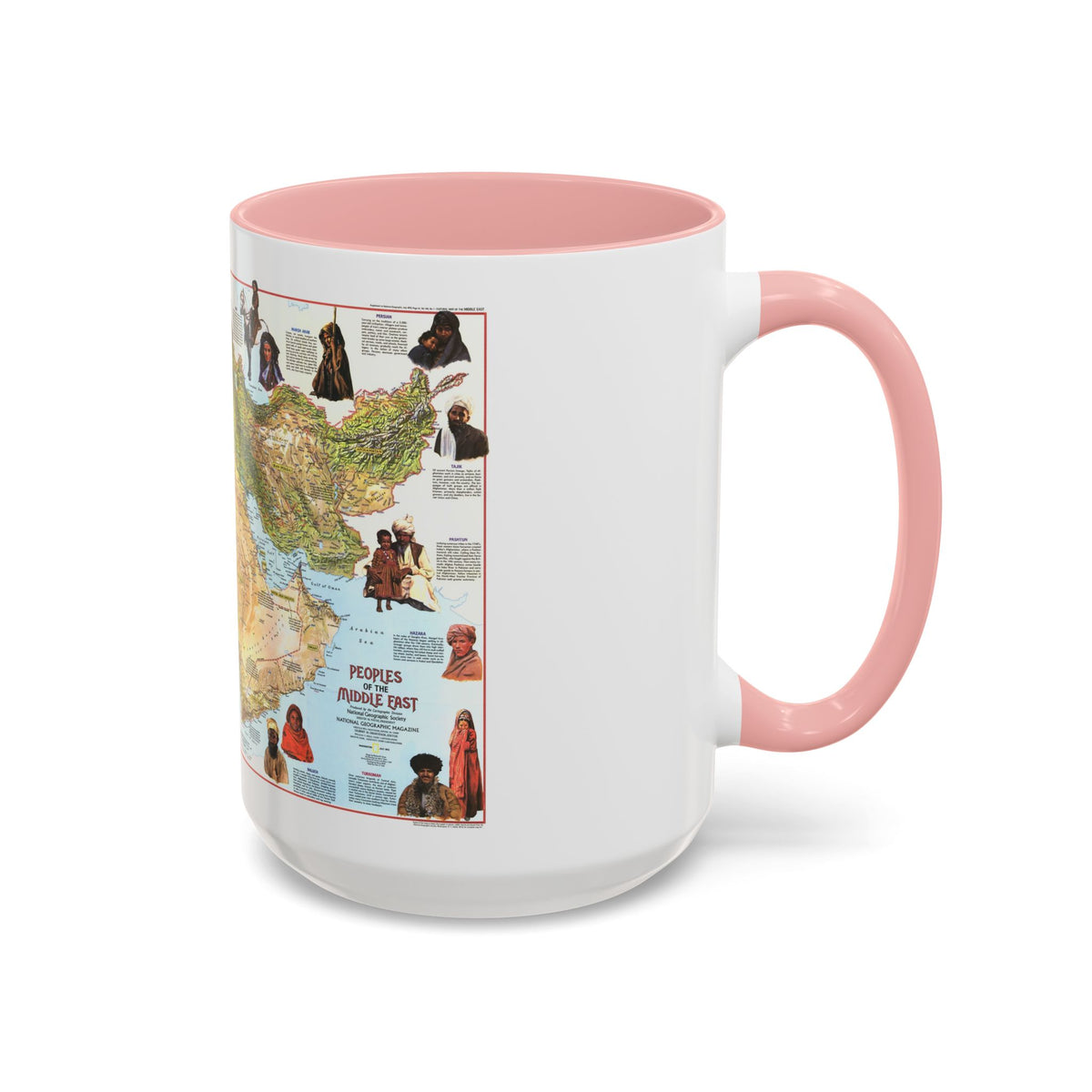 Middle East - The Peoples 1 (1972) (Map) Accent Coffee Mug
