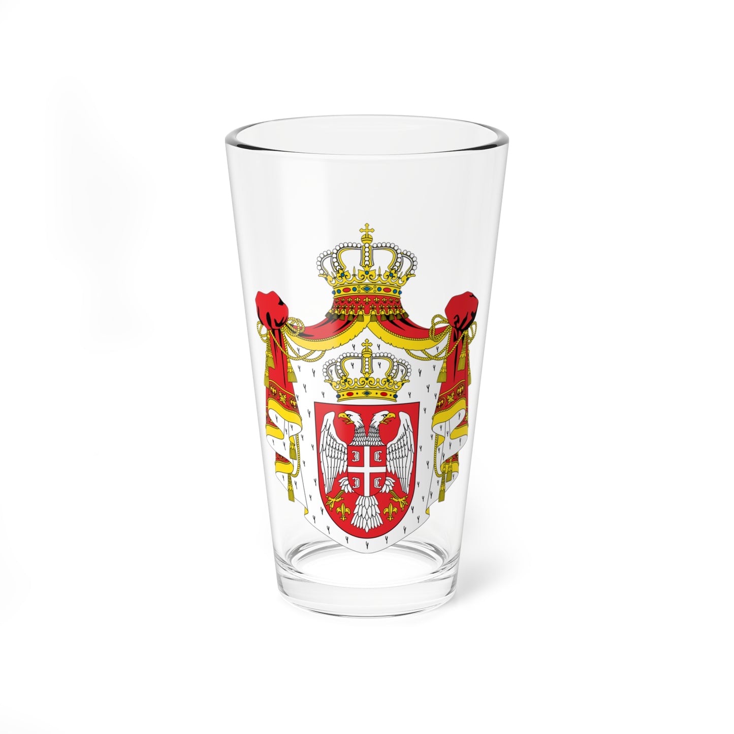 Coat of Аrms of Serbia 2004-2010 (Serbia) (Coat of Arms) Pint Glass 16oz