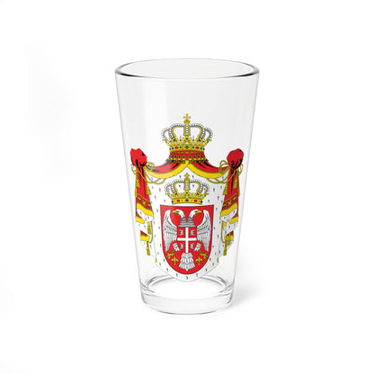 Coat of Аrms of Serbia 2004-2010 (Serbia) (Coat of Arms) Pint Glass 16oz