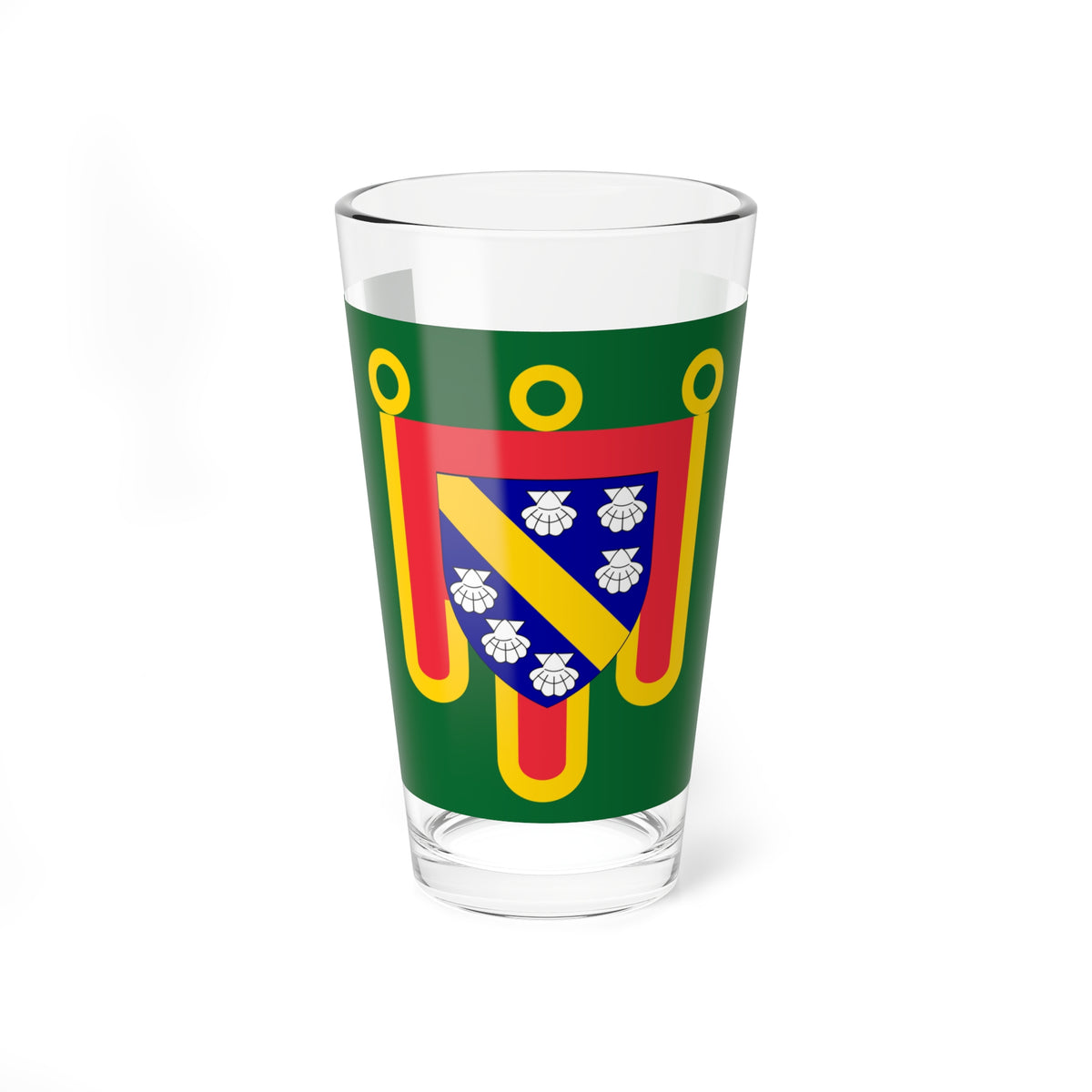 Drapeau fr departement Cantal (France) Pint Glass 16oz