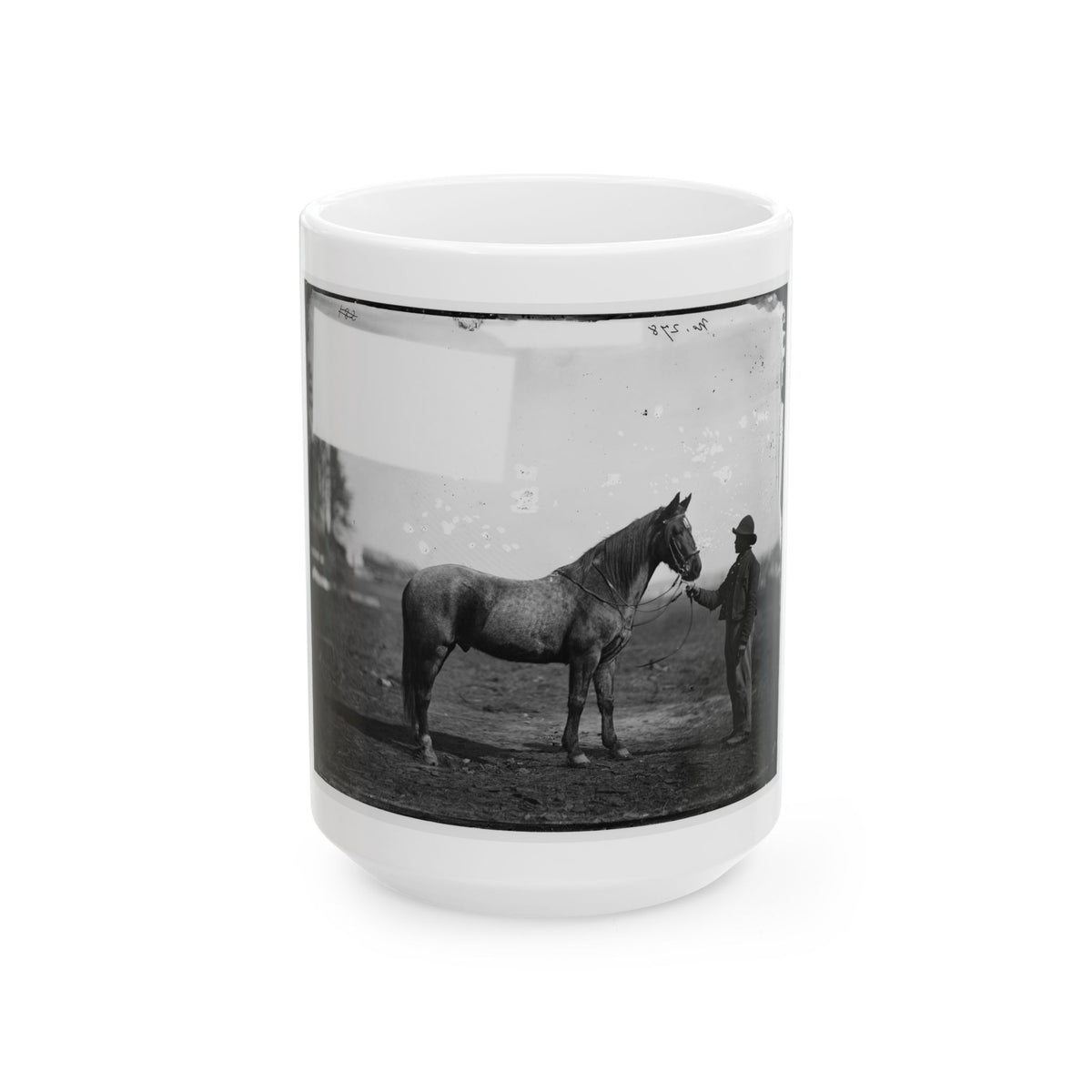 Brandy Station, Virginia. Capt. Beckwith's Horse, Headquarters, Army Of The Potomac (U.S. Civil War) White Coffee Mug