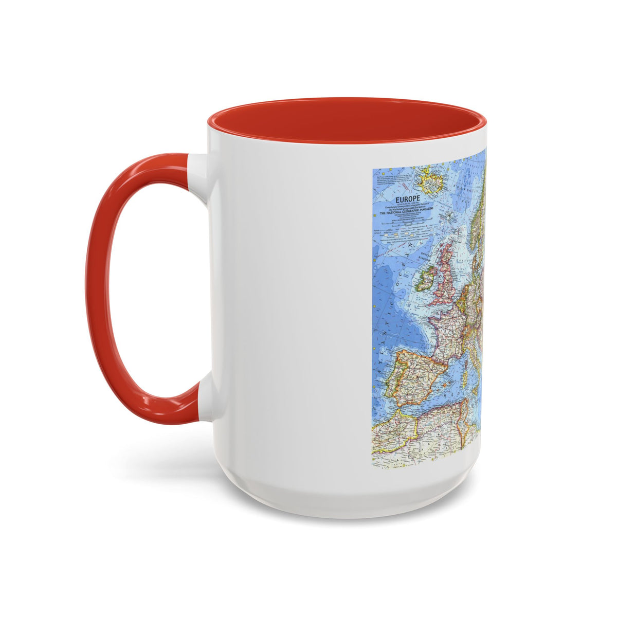 Europe (1962) (Map) Accent Coffee Mug