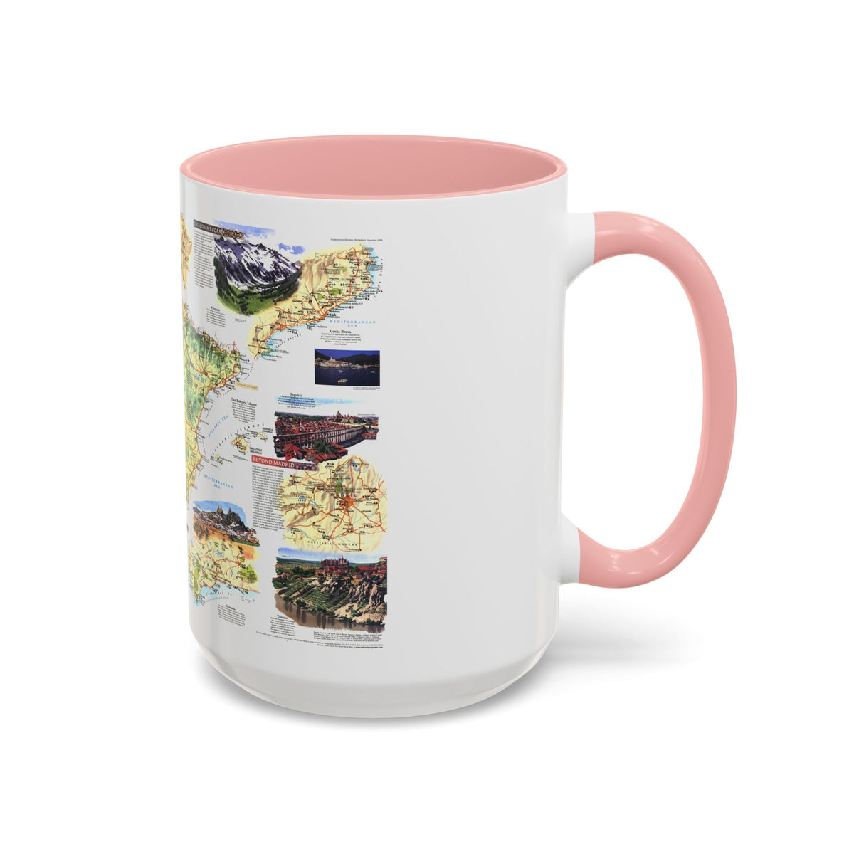 Spain and Portugal - A Traveller's Map (1998) (Map) Accent Coffee Mug