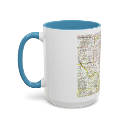 USA - South Central (1961) (Map) Accent Coffee Mug