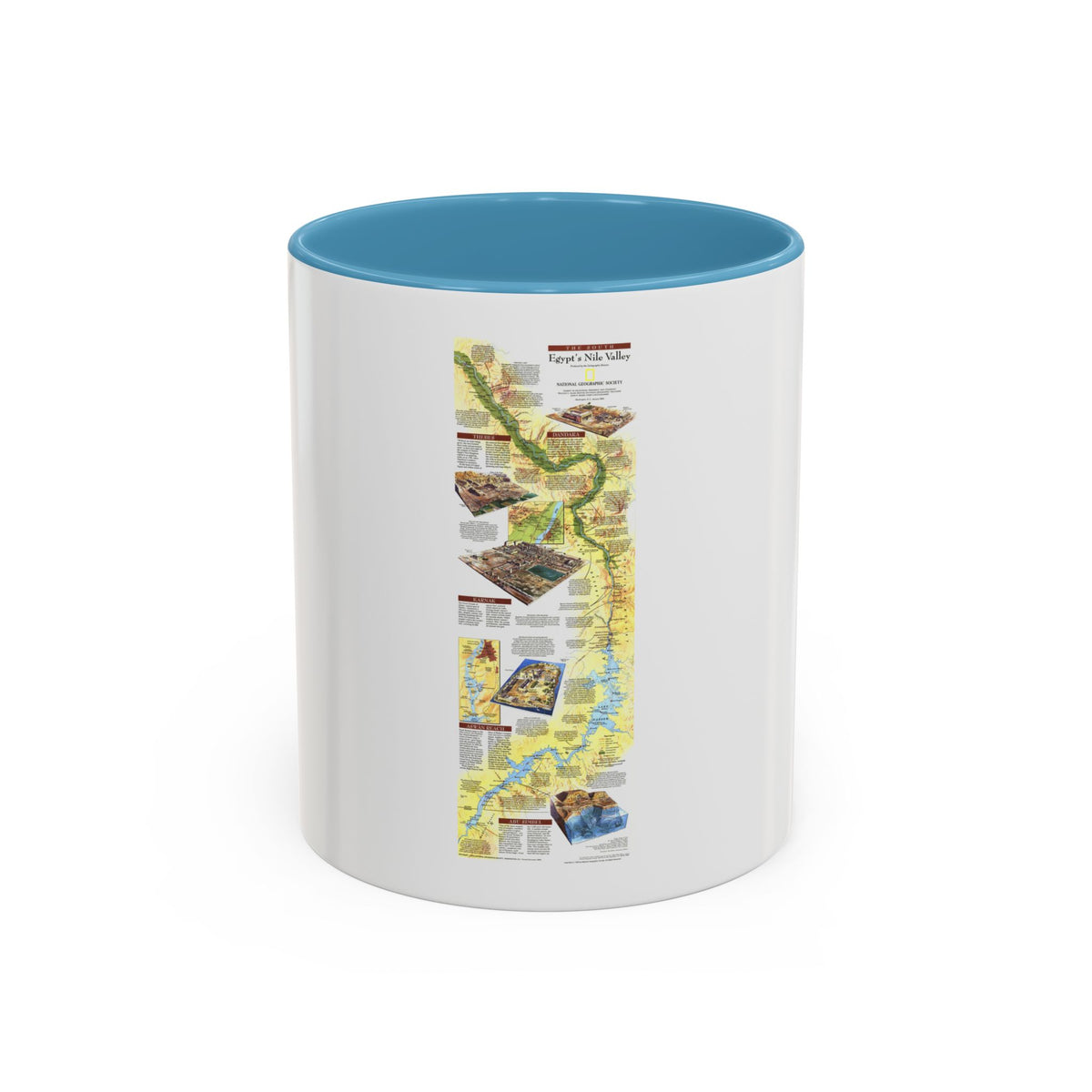 Egypt's Nile Valley- The South (1995) (Map) Accent Coffee Mug