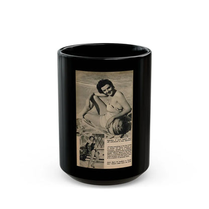 Jane Russell #195 - 1 Page 2 B&W Photos, Captions & Very Short Article from Digest Mag. (Vintage Female Icon) Black Coffee Mug-15oz-Go Mug Yourself