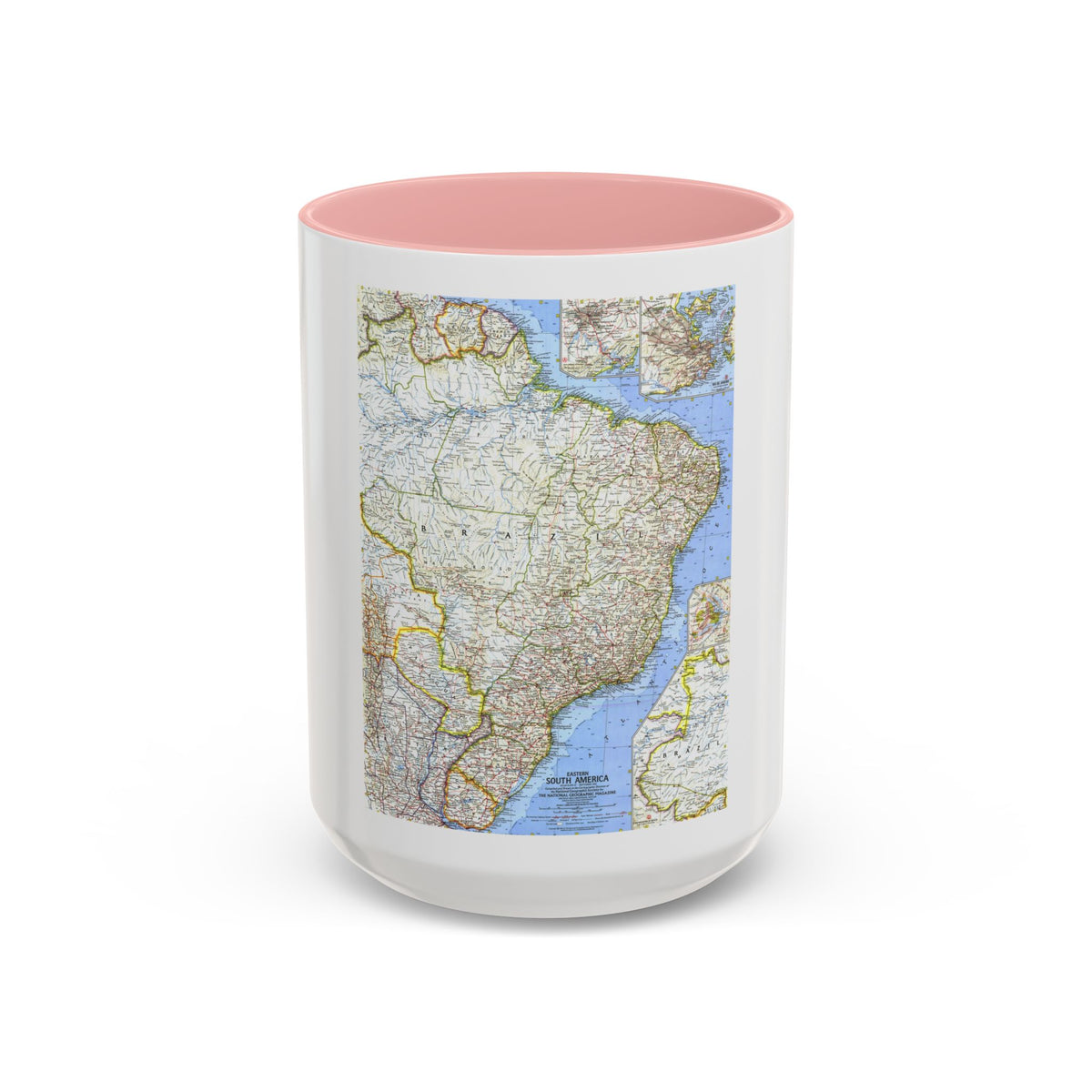 South America - Eastern (1962) (Map) Accent Coffee Mug