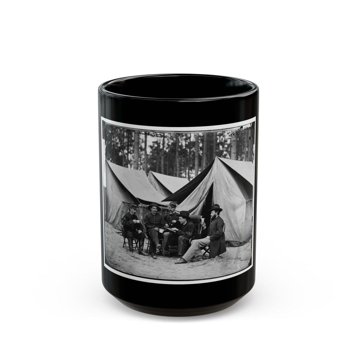 Petersburg, Va. Hospital Stewards Of 2d Division, 9th Corps, In Front Of Tents (U.S. Civil War) Black Coffee Mug