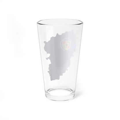 Flag-map of Luhansk Oblast (Ukraine) Pint Glass 16oz