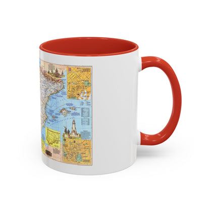 Spain and Portugal - A Traveller's Map 1 (1984) (Map) Accent Coffee Mug