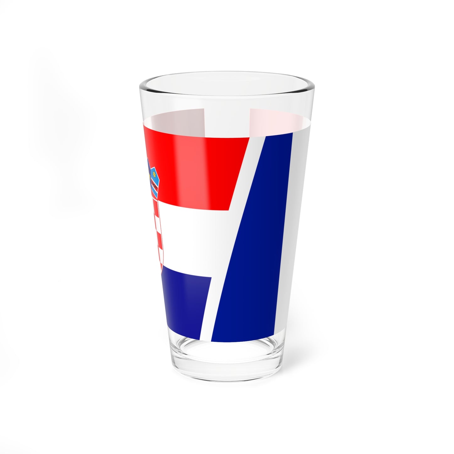Flag of Croatia and France (Croatia) Pint Glass 16oz