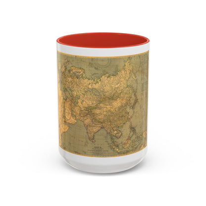 Asia and Adjacent Regions (1933) (Map) Accent Coffee Mug