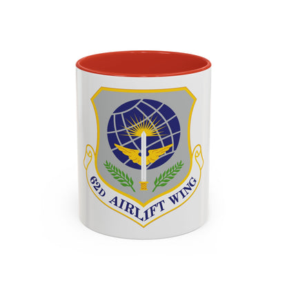 62d Airlift Wing (U.S. Air Force) Accent Coffee Mug