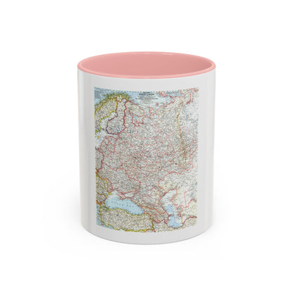 Russia - Western Soviet Union (1959) (Map) Accent Coffee Mug