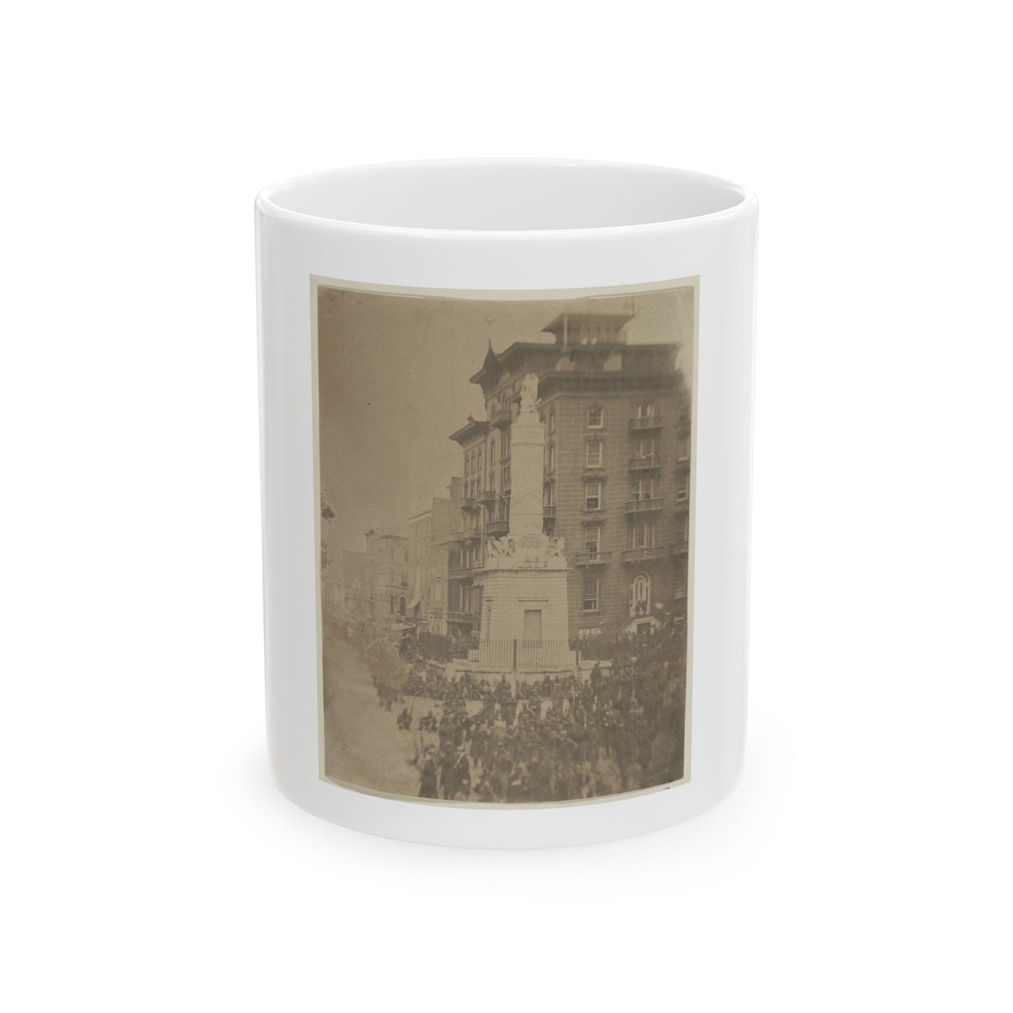 6th Massachusetts Bivouacked In Monument Sq., Baltimore (U.S. Civil War) White Coffee Mug