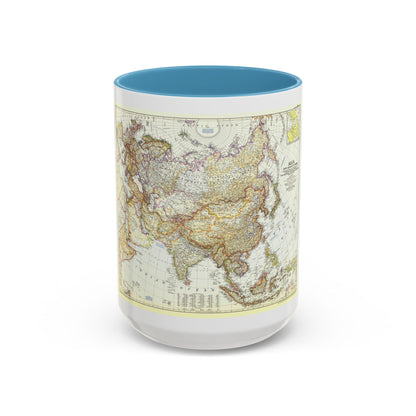 Asia and Adjacent Areas (1951) (Map) Accent Coffee Mug