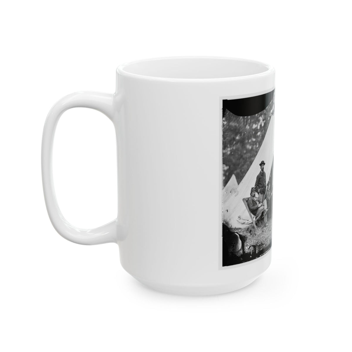 Fairfax Court House, Virginia. Capt. J.B. Howard, A.Q.M. And Group At Headquarters, Army Of The Potomac (U.S. Civil War) White Coffee Mug