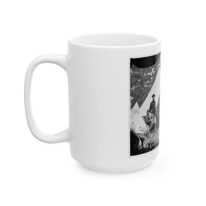 Fairfax Court House, Virginia. Capt. J.B. Howard, A.Q.M. And Group At Headquarters, Army Of The Potomac (U.S. Civil War) White Coffee Mug
