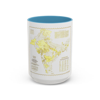 India - Political Subdivisions (1946) (Map) Accent Coffee Mug