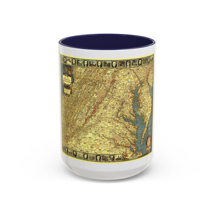 USA - Washington, Historic and Scenic (1939) (Map) Accent Coffee Mug