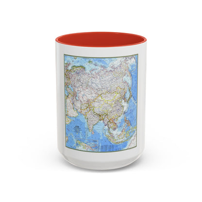 Asia (1971) (Map) Accent Coffee Mug