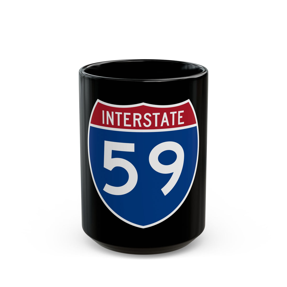 Interstate 59 (U.S. Highways) Black Coffee Mug