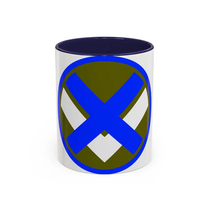 XV Corps (U.S. Army) Accent Coffee Mug-11oz-Navy-Go Mug Yourself