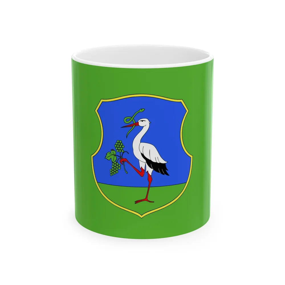 Flag of Heves County Hungary - White Coffee Mug-11oz-Go Mug Yourself