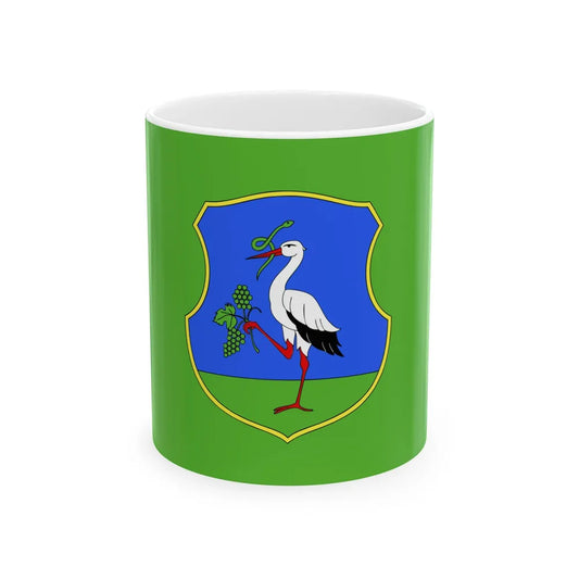 Flag of Heves County Hungary - White Coffee Mug-11oz-Go Mug Yourself