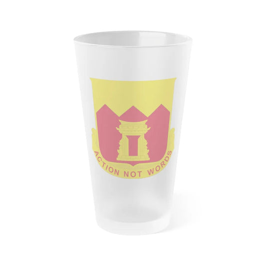 143rd Armored Field Artillery Battalion (U.S. Army) Frosted Pint Glass 16oz-Go Mug Yourself