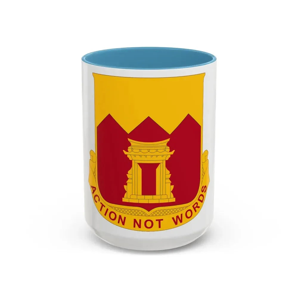 143rd Armored Field Artillery Battalion (U.S. Army) Accent Coffee Mug 15oz Light Blue - Go Mug Yourself
