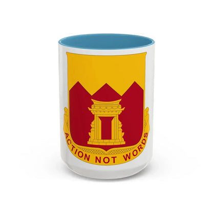 143rd Armored Field Artillery Battalion (U.S. Army) Accent Coffee Mug 15oz Light Blue - Go Mug Yourself