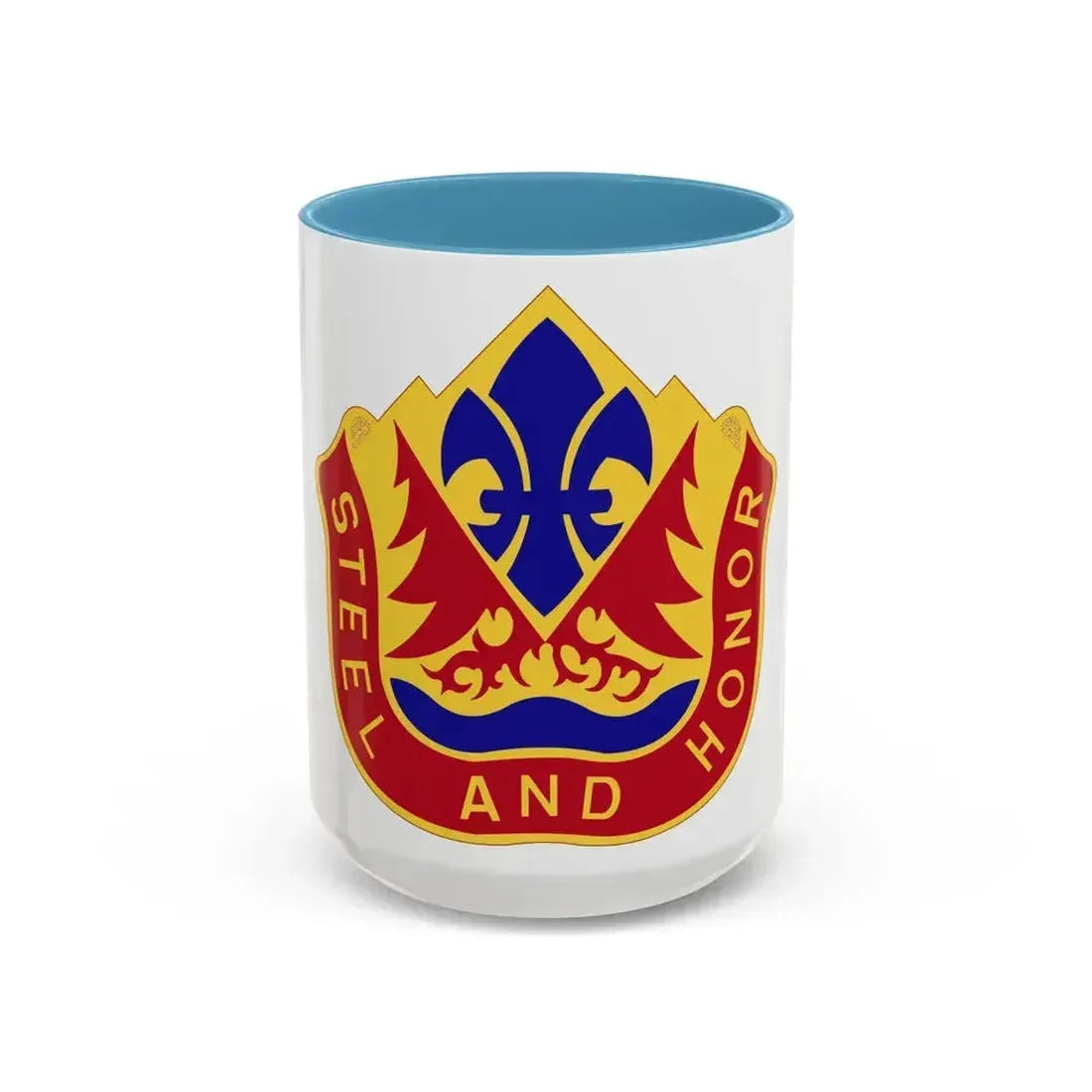 143rd Field Artillery Group (U.S. Army) Accent Coffee Mug 15oz Light Blue - Go Mug Yourself