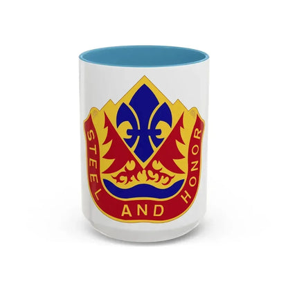 143rd Field Artillery Group (U.S. Army) Accent Coffee Mug 15oz Light Blue - Go Mug Yourself