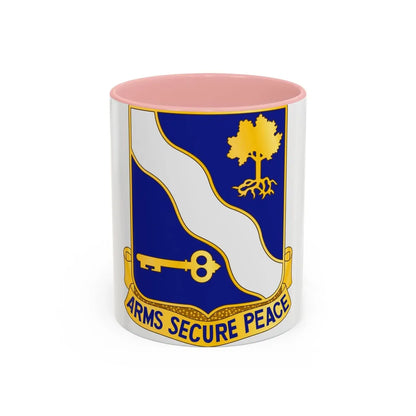 143rd Infantry Regiment (U.S. Army) Accent Coffee Mug-11oz-Pink-Go Mug Yourself