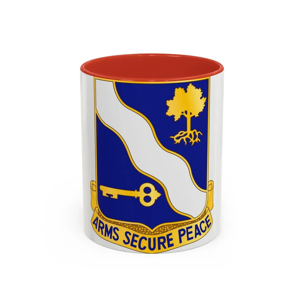 143rd Infantry Regiment (U.S. Army) Accent Coffee Mug-11oz-Red-Go Mug Yourself