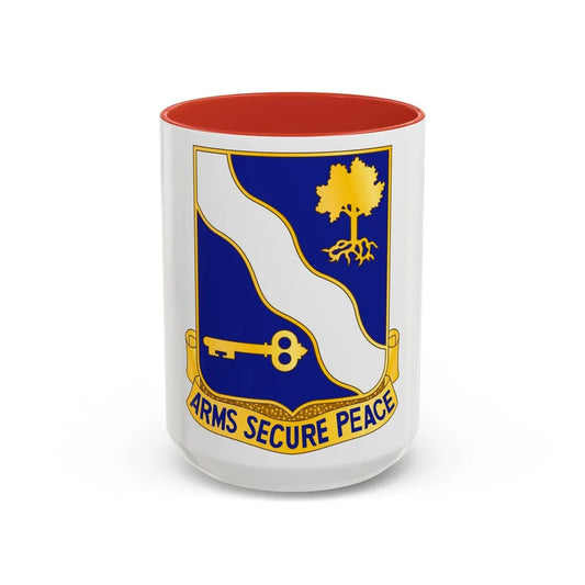 143rd Infantry Regiment (U.S. Army) Accent Coffee Mug-15oz-Red-Go Mug Yourself