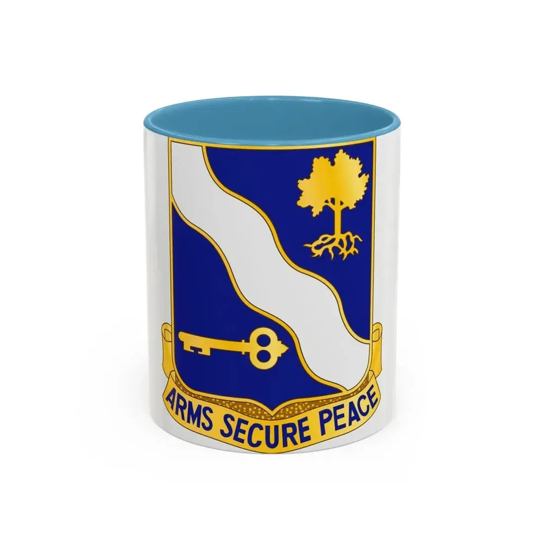 143rd Infantry Regiment (U.S. Army) Accent Coffee Mug 11oz Light Blue - Go Mug Yourself