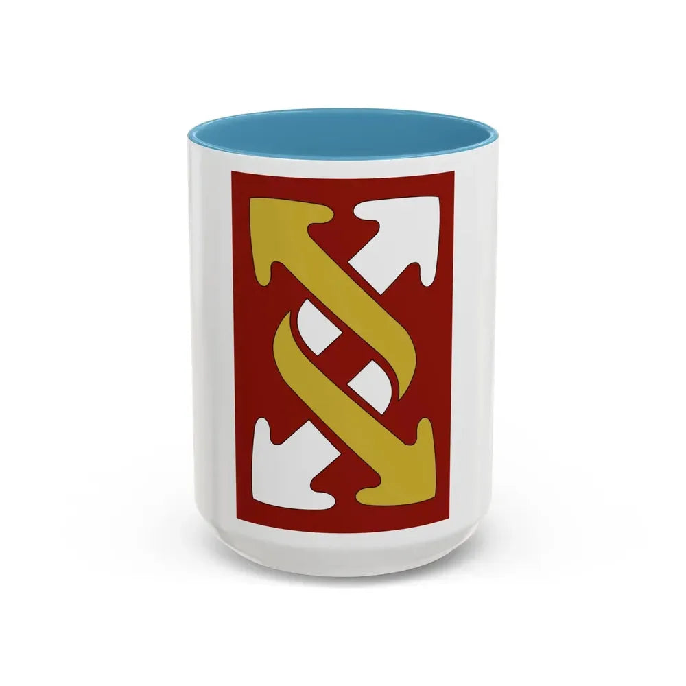 143rd Sustainment Command Expeditionary (U.S. Army) Accent Coffee Mug 15oz Light Blue - Go Mug Yourself