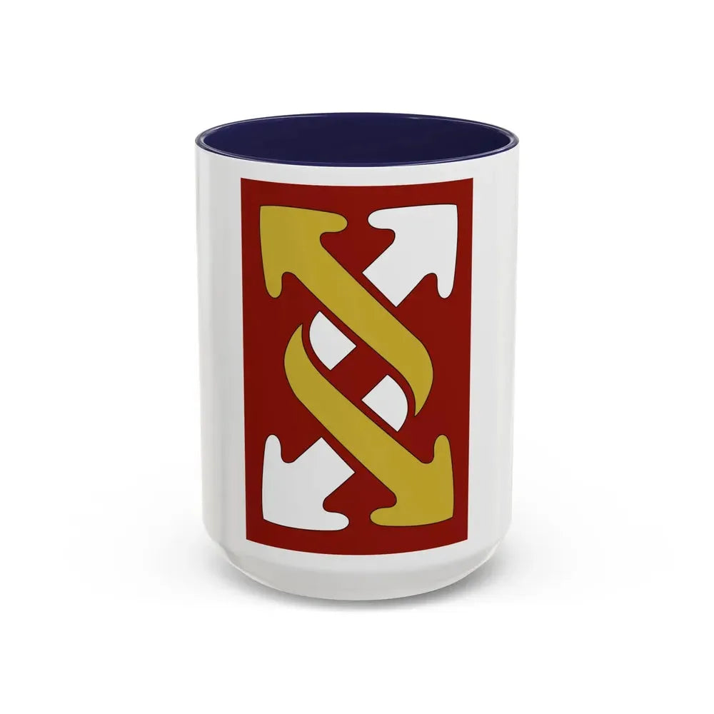 143rd Sustainment Command Expeditionary (U.S. Army) Accent Coffee Mug 15oz Navy - Go Mug Yourself