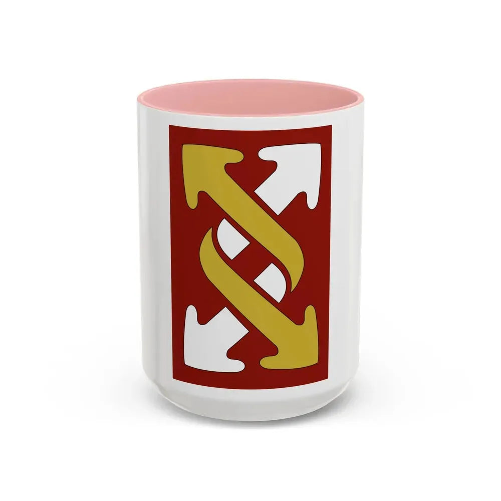 143rd Sustainment Command Expeditionary (U.S. Army) Accent Coffee Mug 15oz Pink - Go Mug Yourself