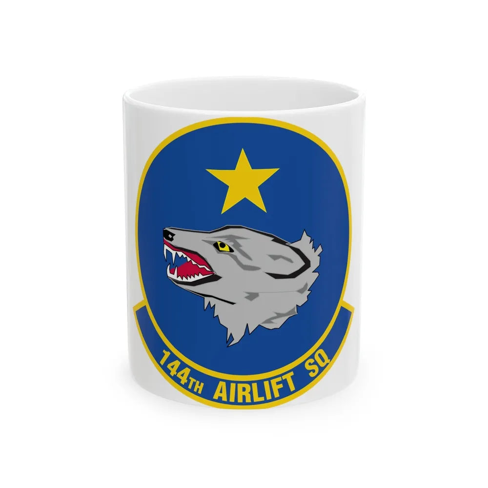 144 Airlift Squadron (U.S. Air Force) White Coffee Mug-11oz-Go Mug Yourself