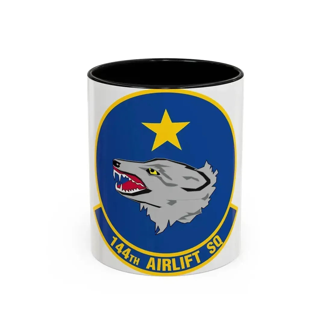 144 Airlift Squadron (U.S. Air Force) Accent Coffee Mug 11oz Black - Go Mug Yourself