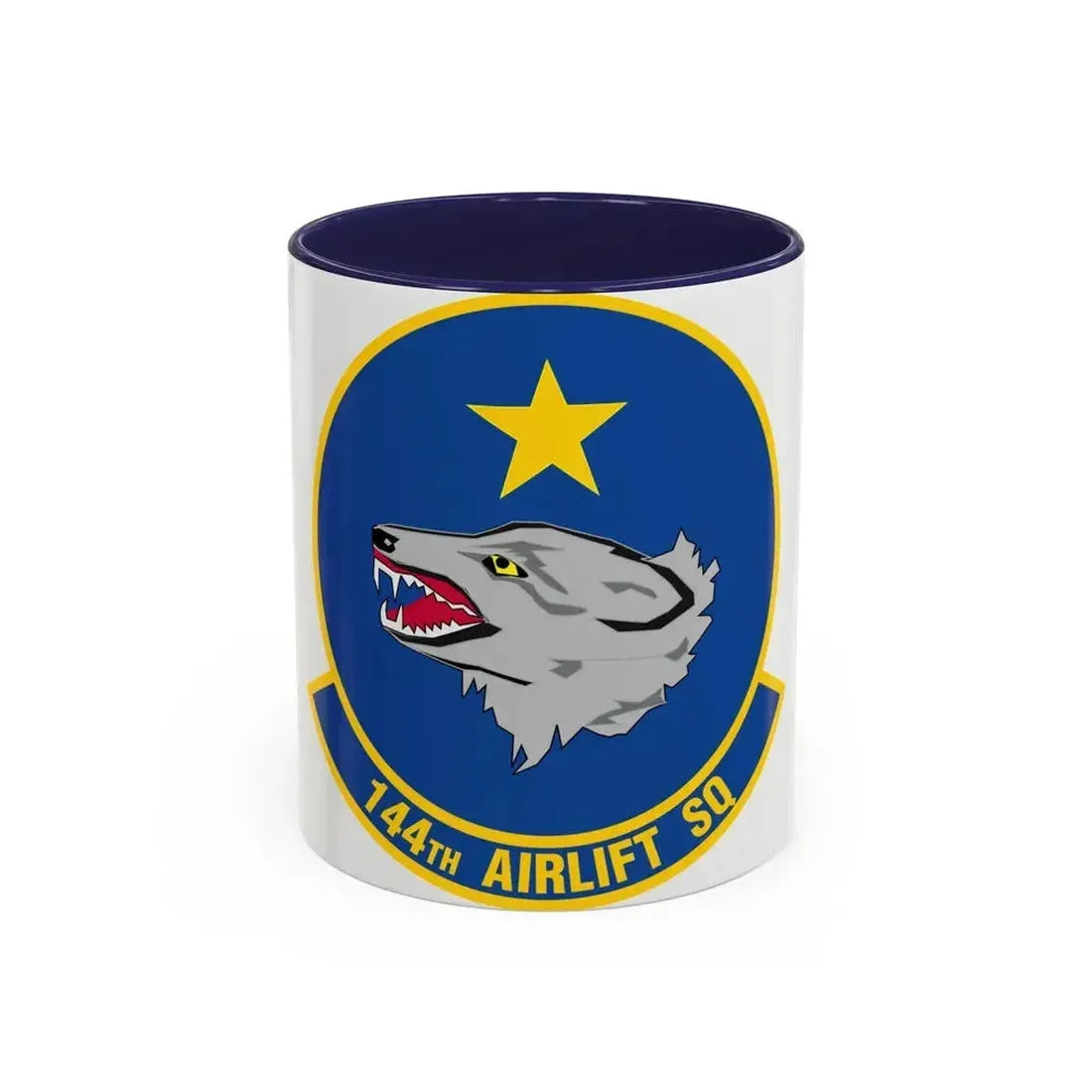 144 Airlift Squadron (U.S. Air Force) Accent Coffee Mug 11oz Navy - Go Mug Yourself