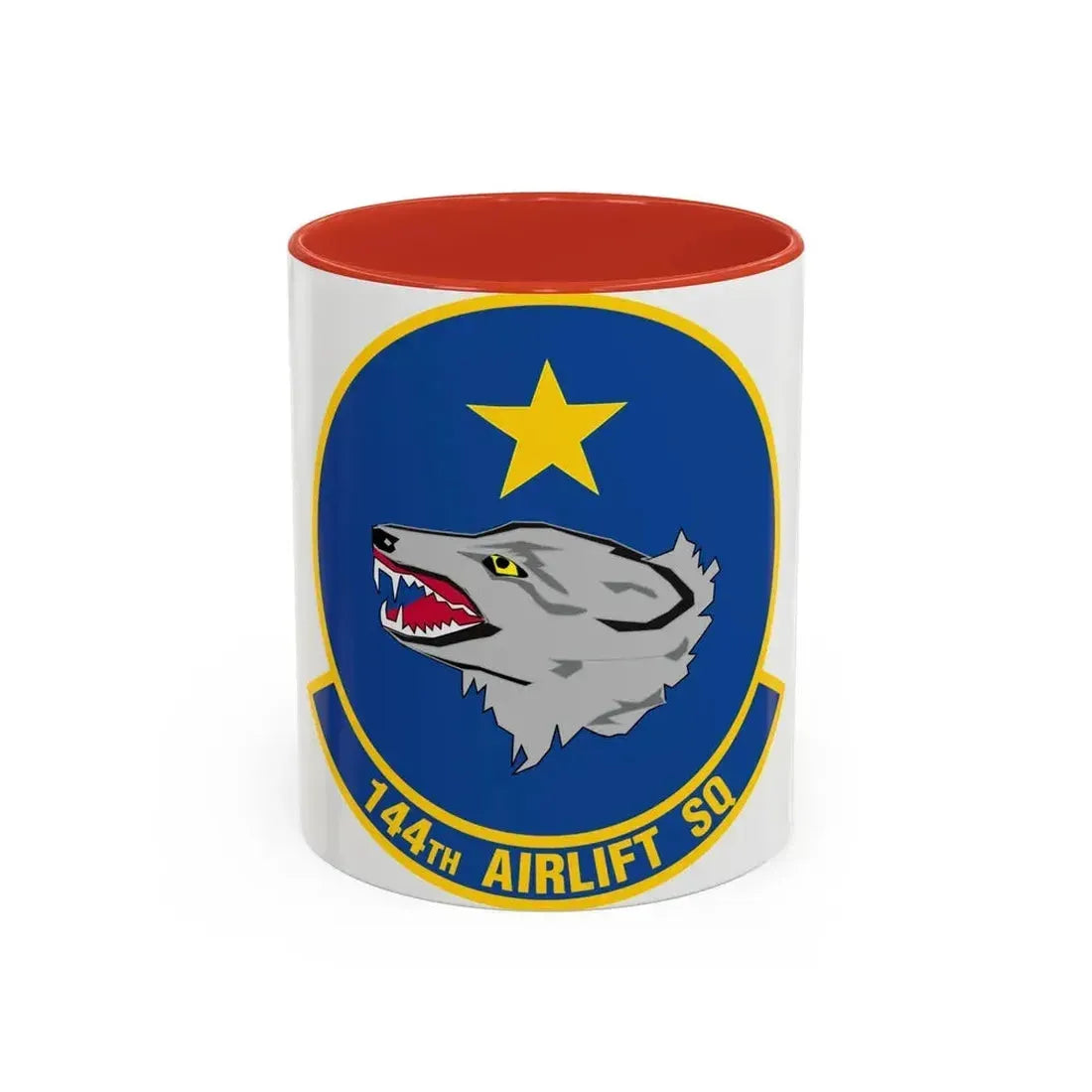 144 Airlift Squadron (U.S. Air Force) Accent Coffee Mug 11oz Red - Go Mug Yourself